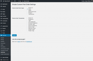 WordPress文章、分类自定义排序插件：Simple Custom Post Order