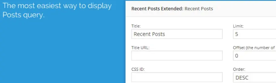 recent posts widget extended