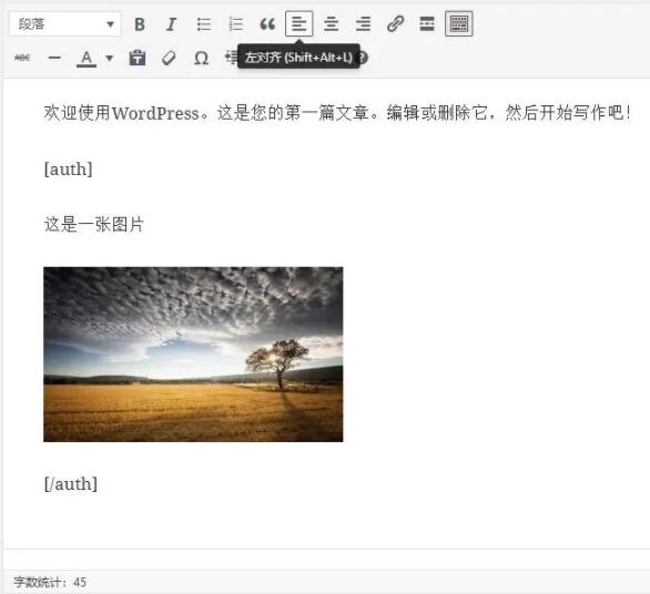 wordpress指定内容加密方法