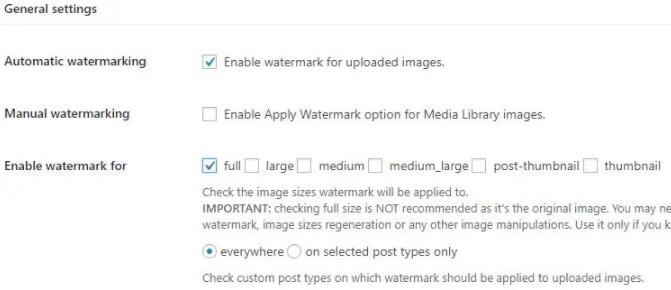 image watermark设置自动上传