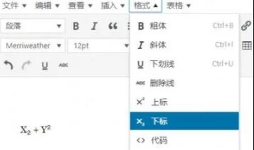 TinyMCE Advanced上标和下标