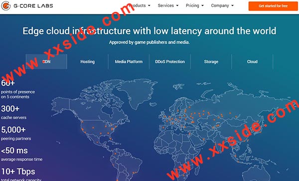 Gcore：伯力/海参崴KVM每月1.08欧元起,488M内存/8G硬盘/288G月流量